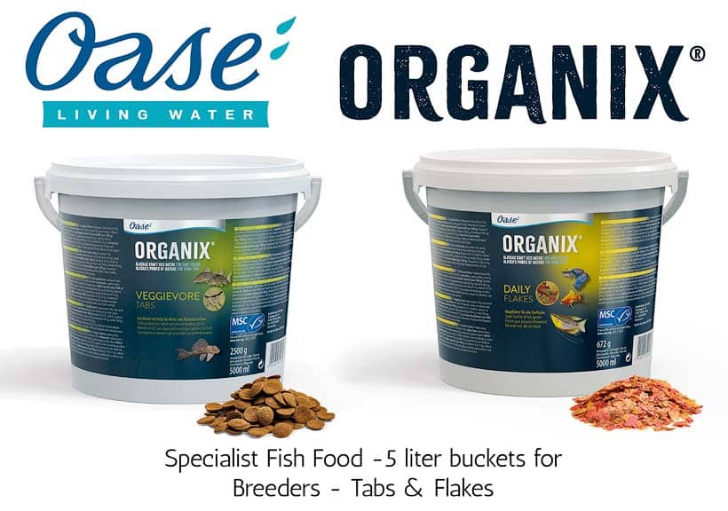 Oase Organix Fish Food Range | Fiskfoder Sortiment - 5 liters Hinkar | 5 liter Buckets - Corydoras.Zone Aquatics<br>Copyright © All rights reserved